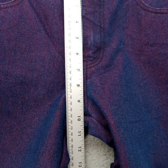 Revolt Pants Womens 7/8 Purple Mid Rise Bootcut‎ Denim Jeans Punk Kawaii - Picture 4 of 11
